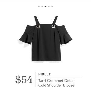 Pixley Tarri Grommet Detail Cold Shoulder Blouse